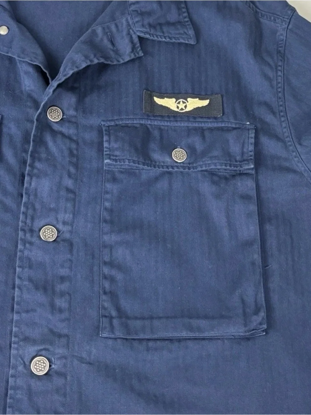 Polo Ralph Lauren Men's Herringbone Airforce Military Style Cotton Jacket Shirt